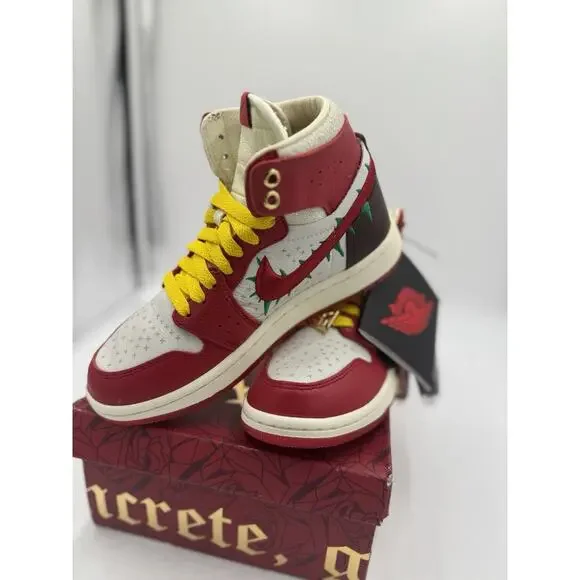 Size 5 - Teyana Taylor x Air Jordan 1 Zoom Comfort 2 High A Rose From Harlem W - Picture 4 of 9